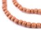 The Bead Chest Natural 6mm Wooden Beads in Orange for Jewelry Making – Round Loose Wood Spacer Beads I Approximately 75 Beads